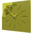 Kwadratowy zegar na ścianę Merletto CalleaDesign oliwkowo-zielony 56-10-1-54