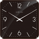Kwadratowy zegar ścienny Basic Dome Nextime 35 x 35 cm, czarny 3175