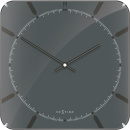 Kwadratowy zegar ścienny Michael Dome Nextime 35 x 35 cm, szary 3173