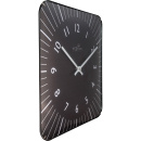 Kwadratowy zegar sterowany radiowo Alex Radio Control Nextime 35 x 35 cm, czarny 3240 ZW