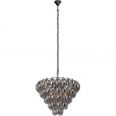 Lampa do salonu z ciemnych bąbli, okrągła 67 cm Vitaluce VE5343-1/5+5+1