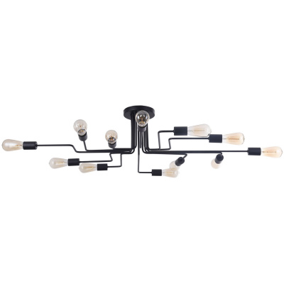 Lampa duża sufitowa industrialna na 12 żarówek retro Gilbert Maytoni Loft T532CL-12B