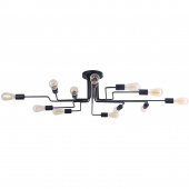 Lampa duża sufitowa industrialna na 12 żarówek retro Gilbert Maytoni Loft T532CL-12B