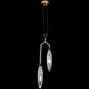 Lampa dwa zwisające klosze bursztynowe łezki Ventura Maytoni MOD012PL-02G