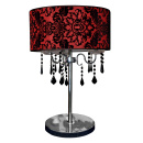 Lampa gabinetowa dekoracyjny, czerwony abażur Astor Candellux 43-80540