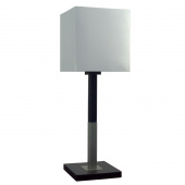 Lampa gabinetowa duża, drewno z abażurem kwadratowym Favorita 41-25091