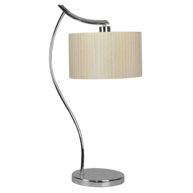 Lampa gabinetowa z kremowym abażurem