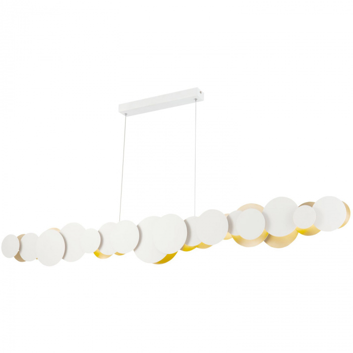 Lampa LED chmury nad stół w jadalni, kuchni Cloud Maytoni biało-złota