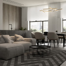 Lampa nowoczesna LED matowe złoto Line Maytoni MOD016PL-L75MG3K