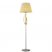 Lampa podłogowa chromowana podstawa i złoty abażur Diva Candellux 51-55088