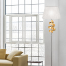 Lampa podłogowa Denis chrom i złoto 51-23506