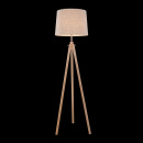 Lampa podłogowa na drewnianym trójnogu Calvin Maytoni Modern Z177-FL-01-BR