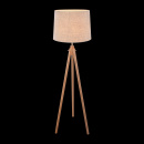 Lampa podłogowa na drewnianym trójnogu Calvin Maytoni Modern Z177-FL-01-BR