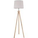 Lampa podłogowa na drewnianym trójnogu Calvin Maytoni Modern Z177-FL-01-BR