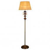 Lampa podłogowa patynowana podstawa i złoty abażur Adonis Candellux 51-27542