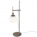 Lampa stołowa, biała kula na niklowanej podstawie Erich Maytoni Modern MOD221-TL-01-N