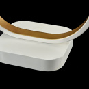 Lampa stołowa, szklana kula w biało-złotej ramce Avola Maytoni Modern MOD431-TL-01-WG