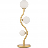Lampa stołowa szklane kule na złotej fali Uva Maytoni MOD059TL-03G