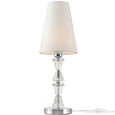 Lampa stołowa wysoka z białym abażurem Florero Maytoni MOD079TL-01CH