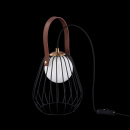Lampa stołowa żarówka w klatce, skórzany uchwyt Indiana Maytoni Modern MOD544TL-01B