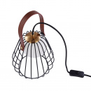 Lampa stołowa żarówka w klatce, skórzany uchwyt Indiana Maytoni Modern MOD544TL-01B