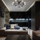 Lampa sufitowa czarna na żarówki bez kloszy Vitaluce VE4449-1/9PL