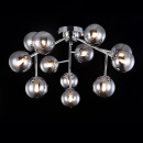 Lampa sufitowa kule z dymionego szkła na chromowanej podstawie Dallas Maytoni MOD545PL-12CH