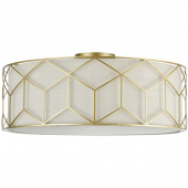 Lampa sufitowa Messina złota, geometryczna ramka Maytoni Classic H223-PL-05-G