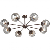 Lampa sufitowa - osiem, szklanych kul, ciemnobrązowe ramiona Vitaluce VE4864-7/8PL