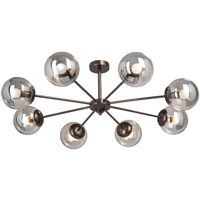 Lampa sufitowa - osiem, szklanych kul, ciemnobrązowe ramiona Vitaluce VE4864-7/8PL