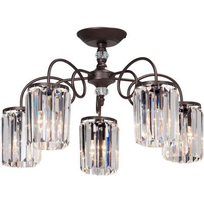 Lampa sufitowa pięcioramienna, kryształowe klosze Vitaluce VE5203-8/5PL