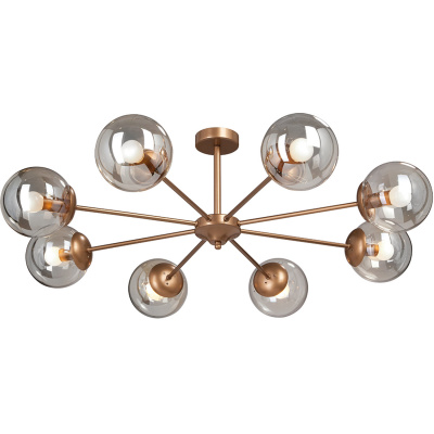 Lampa sufitowa szklane kule na jasno miedzianych ramionach Vitaluce VE4864-8/8PL