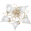 Lampa sufitowa w kształcie kwiatów beżowo-złota Vitaluce VE1646/5PL