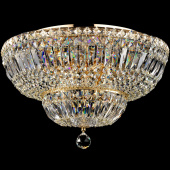 Lampa sufitowa ze szlifowanych kryształów, złota podstawa Basfor Maytoni Classic DIA100-CL-12-G