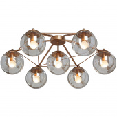 Lampa sufitowa złota klosze kule bursztynowe Vitaluce VE4722-8/7PL