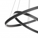 Lampa wisząca 2x ring LED Rim Maytoni czarna MOD058PL-L74B4K