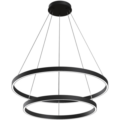 Lampa wisząca 2x ring LED Rim Maytoni czarna MOD058PL-L74B4K