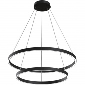 Lampa wisząca 2x ring LED Rim Maytoni czarna MOD058PL-L74B4K