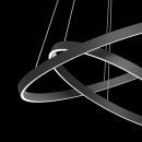 Lampa wisząca 2x ring LED Rim Maytoni czarna MOD058PL-L74B4K