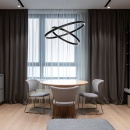 Lampa wisząca 2x ring LED Rim Maytoni czarna MOD058PL-L74B4K