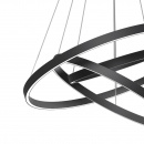 Lampa wisząca 3x ring LED Rim Maytoni czarna MOD058PL-L100B4K