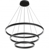 Lampa wisząca 3x ring LED Rim Maytoni czarna MOD058PL-L100B4K