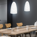 Lampa wisząca ażurowy stożek w kolorze białym Bene Candellux 31-70593