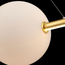 Lampa wisząca biała kula LED na złotym pręcie Freccia Maytoni MOD063PL-L30G3K