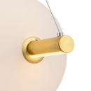 Lampa wisząca biała kula LED na złotym pręcie Freccia Maytoni MOD063PL-L30G3K