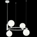 Lampa wisząca białe kule, biały okrąg Ring Maytoni Modern MOD013PL-04W