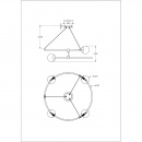 Lampa wisząca białe kule czarne kręgi Balance Maytoni MOD317PL-04B