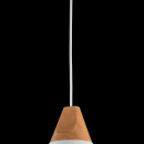 Lampa wisząca biały stożek z drewnianą bazą Bicones Maytoni Modern P359-PL-01-W