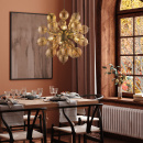 Lampa wisząca Bolla Maytoni bursztynowe kule MOD133PL-06BS