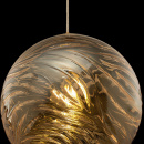 Lampa wisząca bursztynowa kula falista 30 cm Dunas Maytoni P059PL-01BS